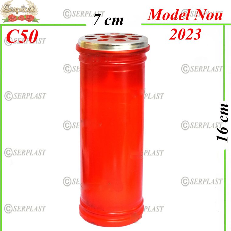Candelă plastic cu capac 5.3 Lei (set de 20 buc) 16cm C50