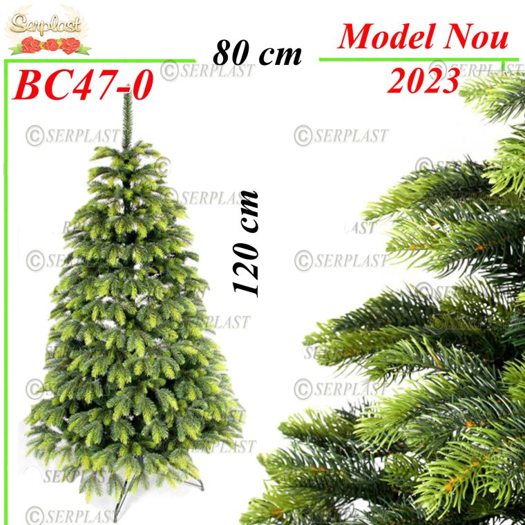 Brad artificial 3D de crăciun, 1.2m X 80cm -Original Alpine- BC47-0-Brad artificial de Crăciun-Serplast