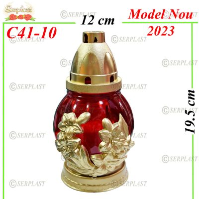 C41-10-Candelă cu Flori-9buc.set-Candelă-Serplast