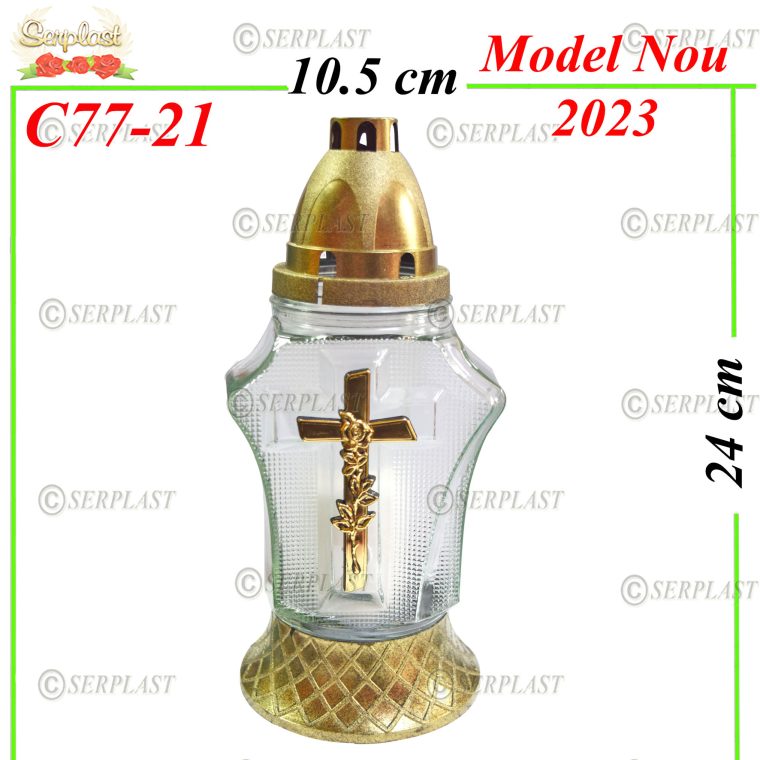 C77-21-Candelă cu Cruce- 8buc.set-Candelă-Serplast