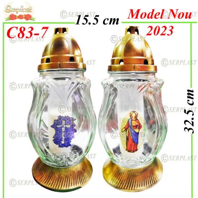 C83-7-Candela mare cu Isus si Cruce-4buc.set-Candelă-Serplast