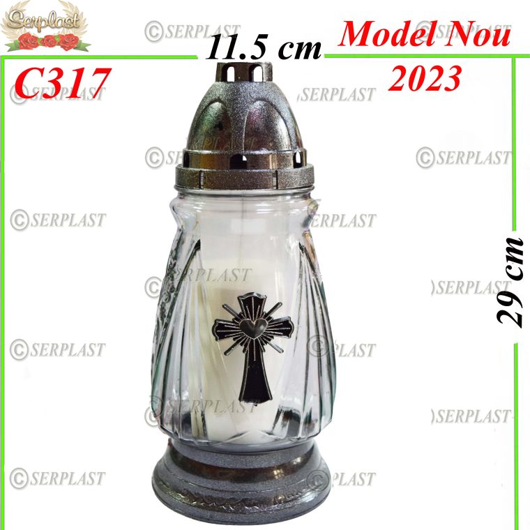 Candelă cu Cruce 15.5 lei (set de 8 buc) 29cm C317