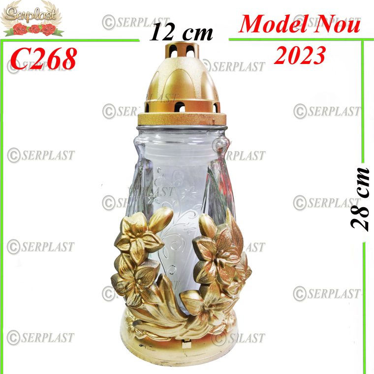 Candelă cu Flori 13.5 lei (set de 8 buc) 28cm C268