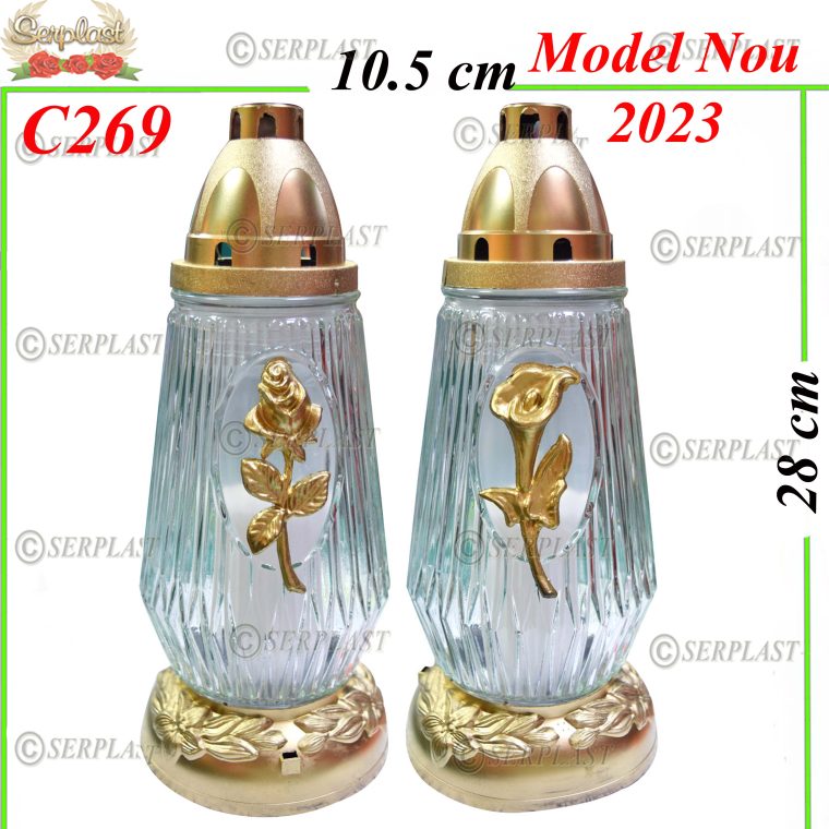 Candelă cu Flori 13.5 lei (set de 8 buc) 28cm C269