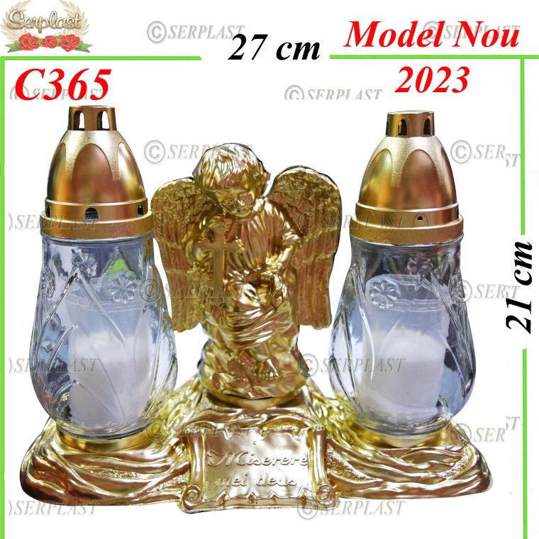 Candelă cu Îngeraș 19 lei (set de 3 buc) 21cm C365