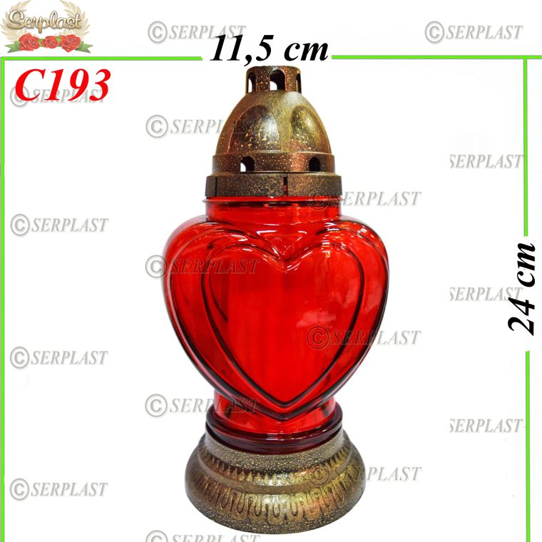 Candelă cu Inimă 10 lei (set de 9 buc) 24cm C193