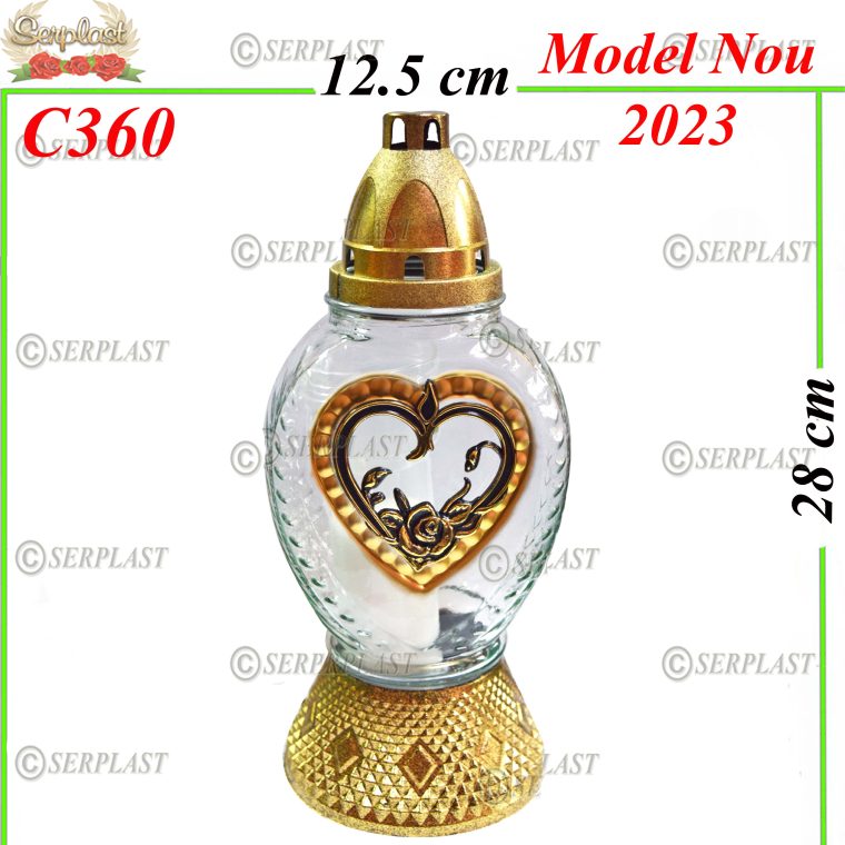 Candelă cu Inimă 18.5 lei (set de 6 buc) 28cm C360