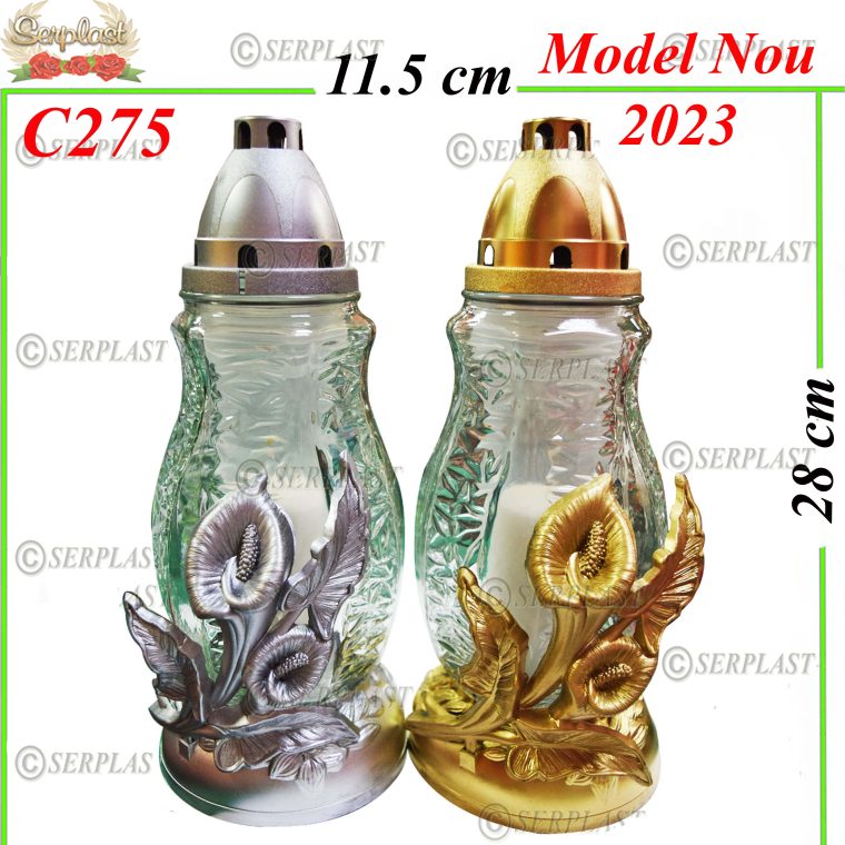 Candelă cu flori 13.9 Lei (set de 8 buc) 28cm C275