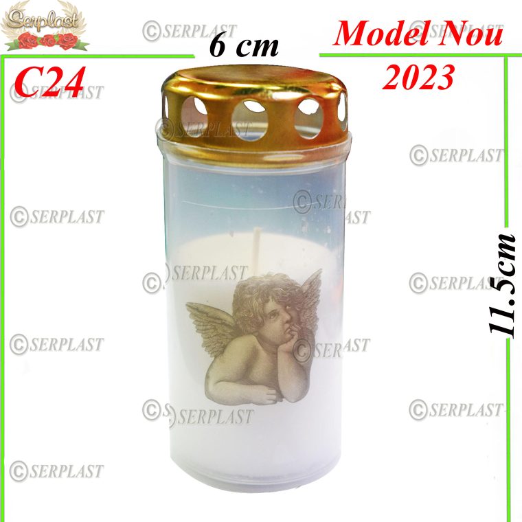 Candelă din plastic cu îngeraș 3.3 Lei (set de 20 buc) 11.5cm C24