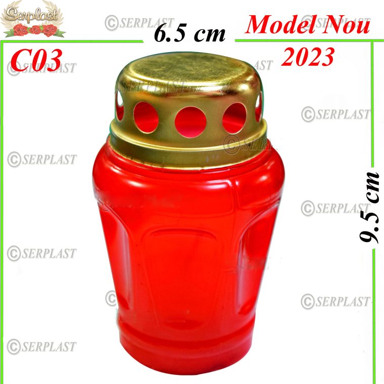 Candelă mică din plastic 1.8 Lei (set de 30 buc) 9.5cm C03