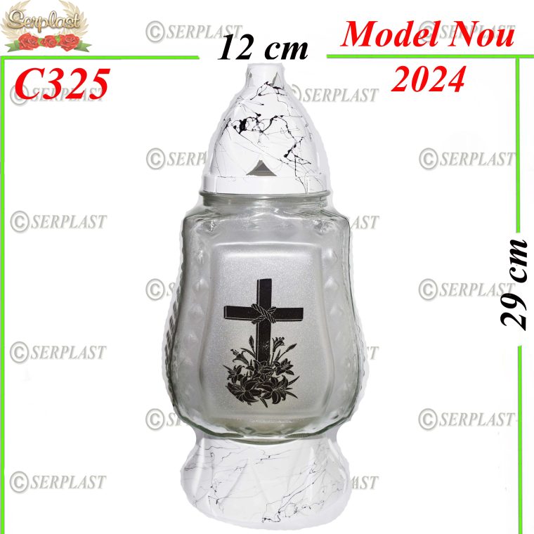 Candelă cu cruce și flori, 16.2 lei, (set de 7 buc), 29cm, C325