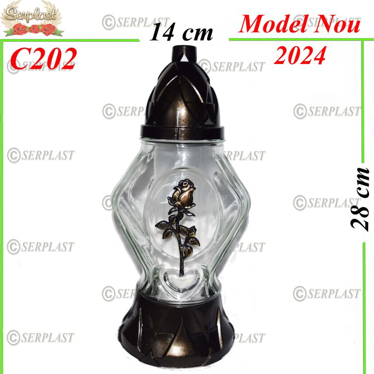 Candela cu trandafir 10.5lei, 6buc, 28x14cm, C202