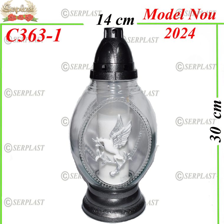 Candelă cu porumbel alb 18.9 lei (set de 6 buc), 30cm, C363-1 -w