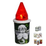 Candela cu Led rosu, 8 lei , 11cm, C124-2