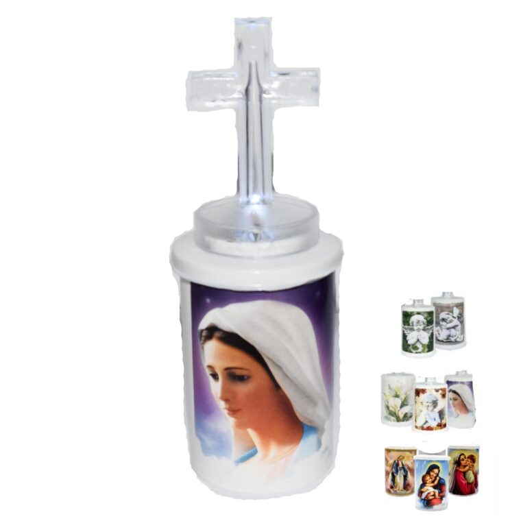 Candela cu cruce Led, 8 lei , 13cm, C124-1