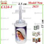 Candela cu cruce Led, 8 lei , 13cm, C124-1 -w