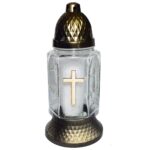 Candela cu cruce din lemn, 11.5 lei , 6buc, 25cm, C223-1