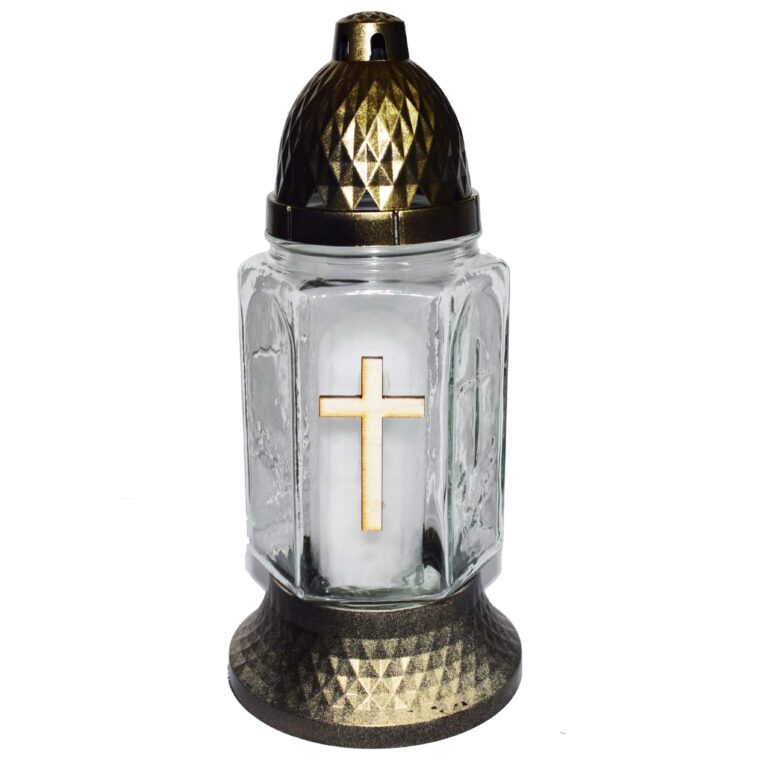 Candela cu cruce din lemn, 11.5 lei , 6buc, 25cm, C223-1