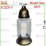 Candela cu cruce din lemn, 11.5 lei , 6buc, 25cm, C223-1 -w