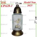 Candela cu ou si flori, 12.5 lei , 6buc, 27cm, CPA28-1 -w