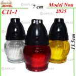 Candela din sticla mixt, 2.7 lei , 10buc, 13.5cm, C11-1 -w