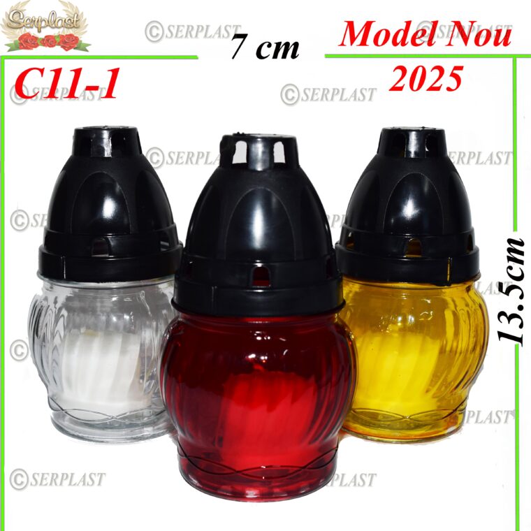 Candela din sticla mixt, 2.7 lei , 10buc, 13.5cm, C11-1 -w