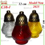 Candela rotund spiral, 4.5 lei , 6buc, 19cm, C38-1 -w
