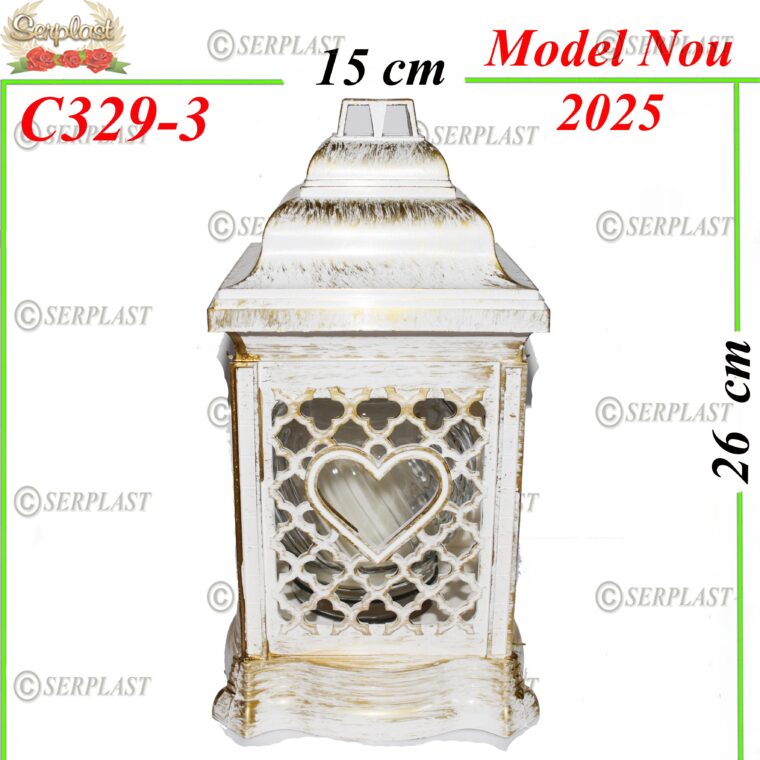 Felinar cu inima, 16.5 lei , 6buc, 26cm, C329-1 -w