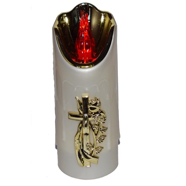 Candela cu cruce Led, 21.5 lei , 16cm, C376-1