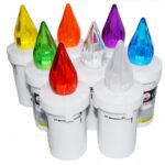 Candela cu flacara Led culori mixte, 5 lei , 24buc, 16cm, C43-1