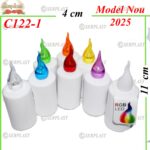Candela cu flacara Led mixt color, 7.8 lei , 24buc, 11cm, C122-1 -w