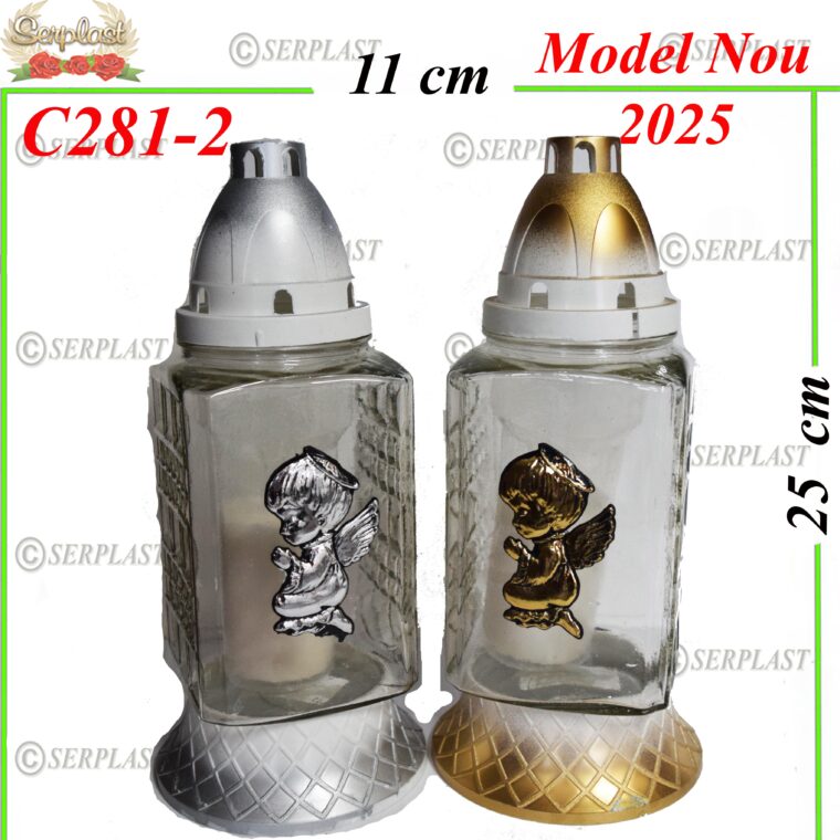 Candela cu ingeras, 14 lei , 8buc, 25cm, C281-2 -w
