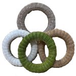 Coroane din Paie Ø25 cu iarba naturala verde, maro, alb, brumat(gri), COP11