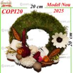 Coroane din Paie cu muşchi împodobit Ø20, COPI20 -w