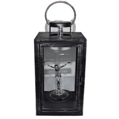 Laterna cu cruce si Isus, 38 lei , 26cm, C407-1