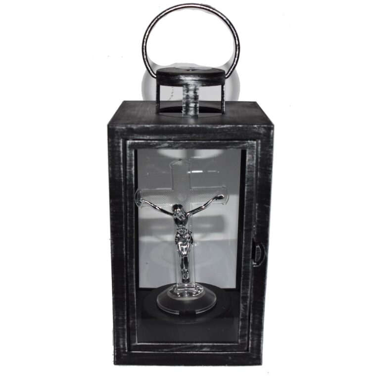 Laterna cu cruce si Isus, 38 lei , 26cm, C407-1