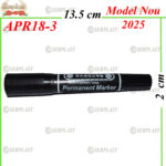 Marker permanent negru cu 2 capete -w