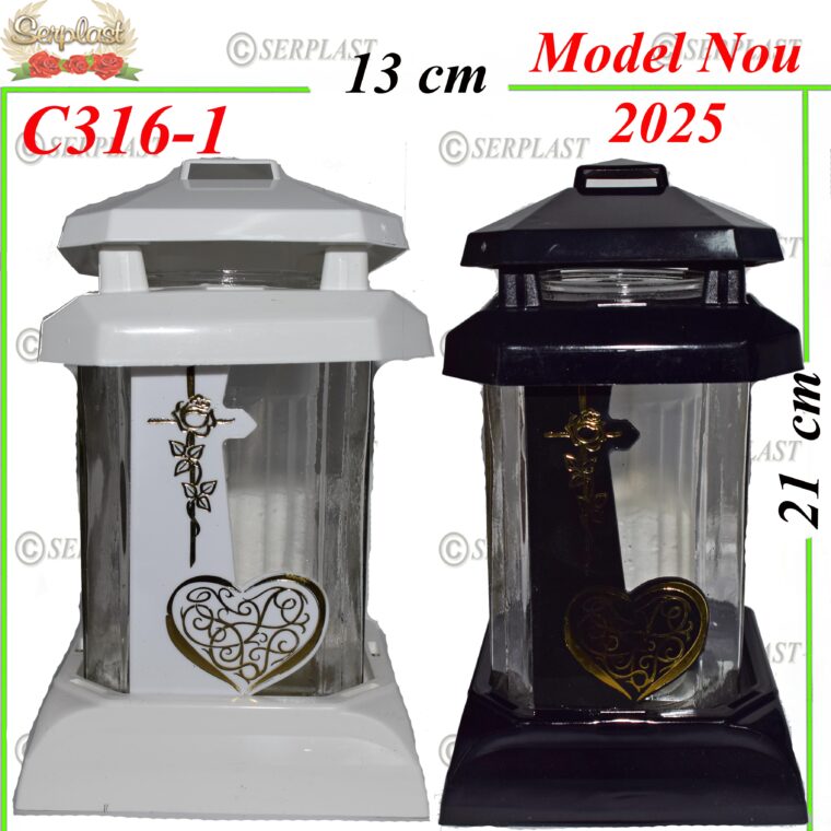 Candela cu cruce si inima, 15.5 lei , 6buc, 21cm, C316-1 -w