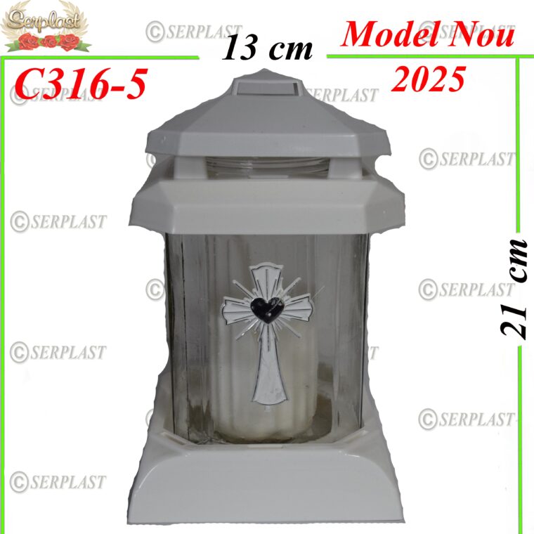 Candela cu cruce si inima, 15.5 lei , 6buc, 21cm, C316-5 -w