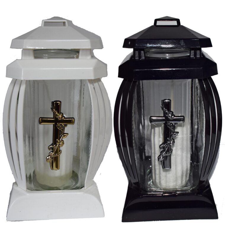 Candela cu cruce si trandafir, 19.8 lei , 6buc, 25cm, C370-2