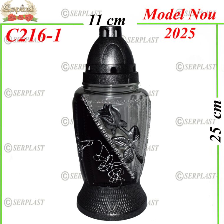 Candela cu trandafir, 11 lei , 9buc, 25cm, C216-1 -w