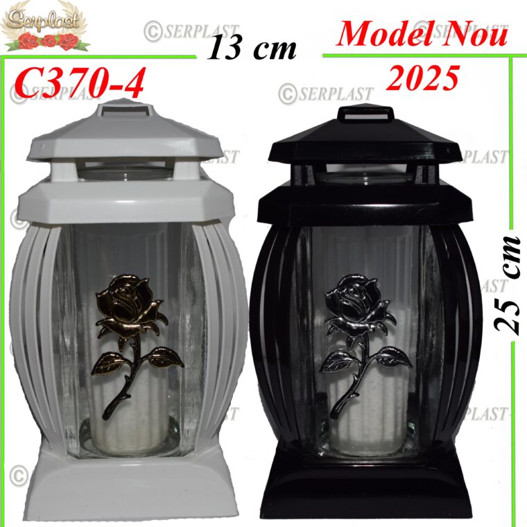 Candela cu trandafir deschis, 19.8 lei , 6buc, 25cm, C370-4 -w