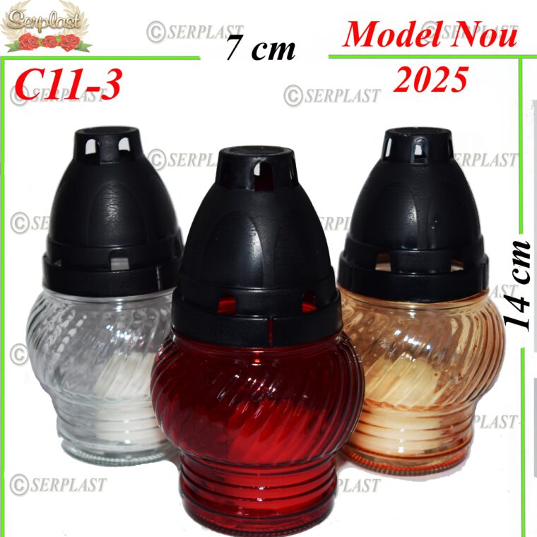 Candelă spiral rotund 2.7 lei mixt, (set de 10 buc), 14cm, C11-3 -w