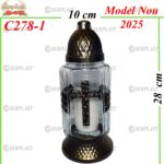 Candelă cu cruce 14 lei, (set de 6 buc), 28cm, C278-1 -w