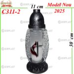 Candelă cu cruce 15.5 lei, (set de 6 buc), 30cm, C311-1 -w