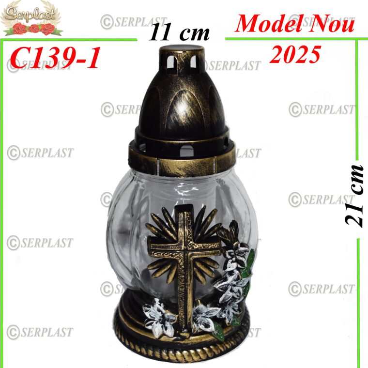 Candelă cu cruce 8.3 lei, (set de 7 buc), 21cm, C139-1 -w