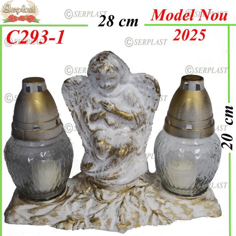 Candelă cu ingeras 14.5 lei, 28cm, C293-1-w