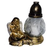 Candelă cu ingeras 17.5 lei, (set de 3 buc), 24cm, C345-1