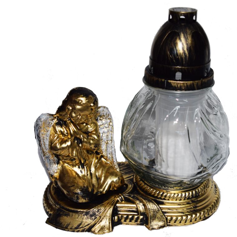 Candelă cu ingeras 17.5 lei, (set de 3 buc), 24cm, C345-1