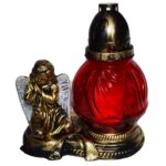 Candelă cu ingeras 18 lei, (set de 3 buc), 24cm, C350-1